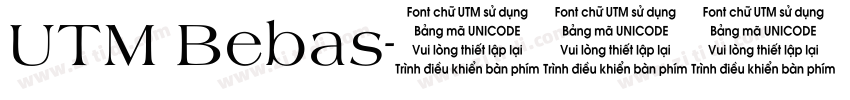 UTM Bebas字体转换